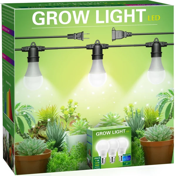 Amazon.com : Hanging Grow Light 5000K, Briignite 3 Grow Light Bulbs with 8.86ft Power Cord, Replaceable Bulbs E26 Base, Link