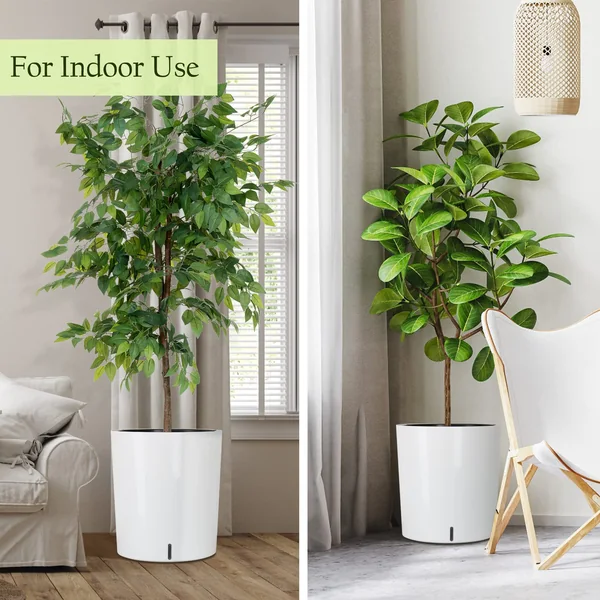 Amazon.com : SAROSORA Large Round Self Watering Planter Pot 12.5'' for Home  Garden Patio Tall Tree : Patio, Lawn & Garden
