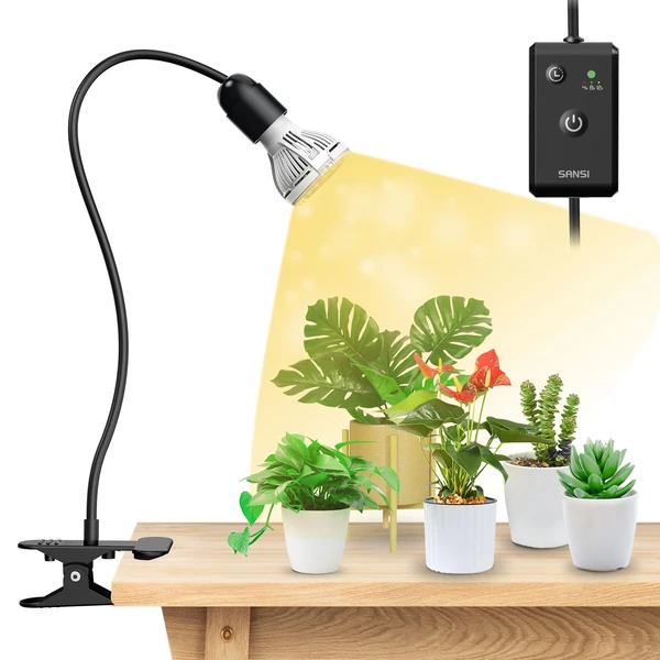Amazon.com : SANSI LED Grow Lights for Indoor Plants, Lifetime Free Bulb  Replacement, 150W Full Spectrum Gooseneck Clip Plan