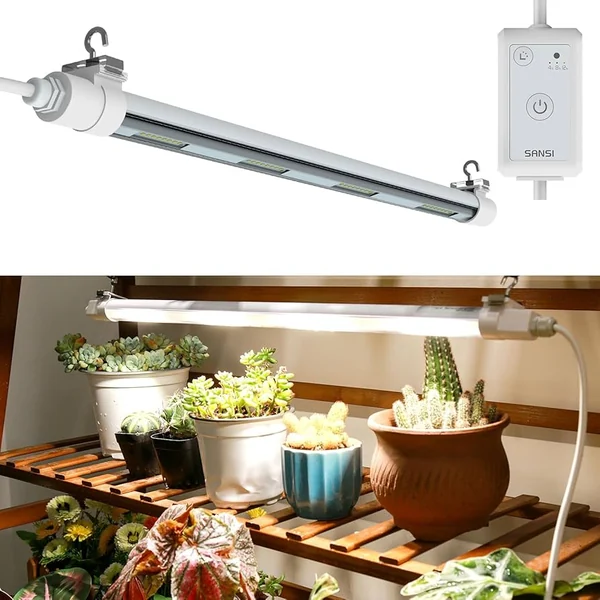 Amazon.com : SANSI T8 Grow Lights for Indoor Plants, 2FT 4000K Full  Spectrum, 25W (195W Equivalent) LED Grow Light Strips wi