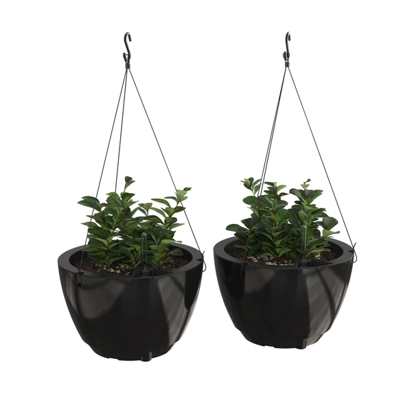 Mayne Caprio 14-Inch Self-Watering Hanging Planter with Water Level In – Mayne Inc.